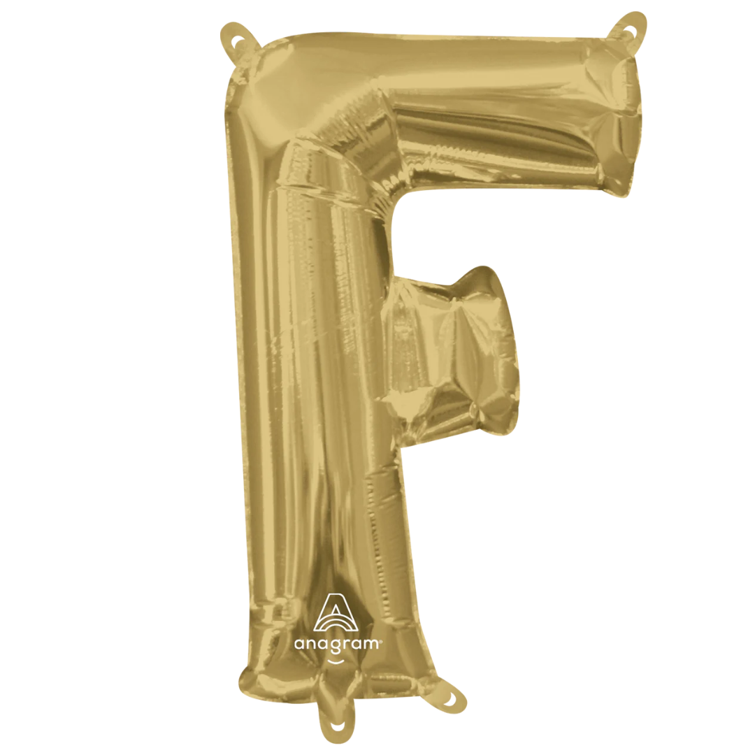 Foil White Gold Letter F