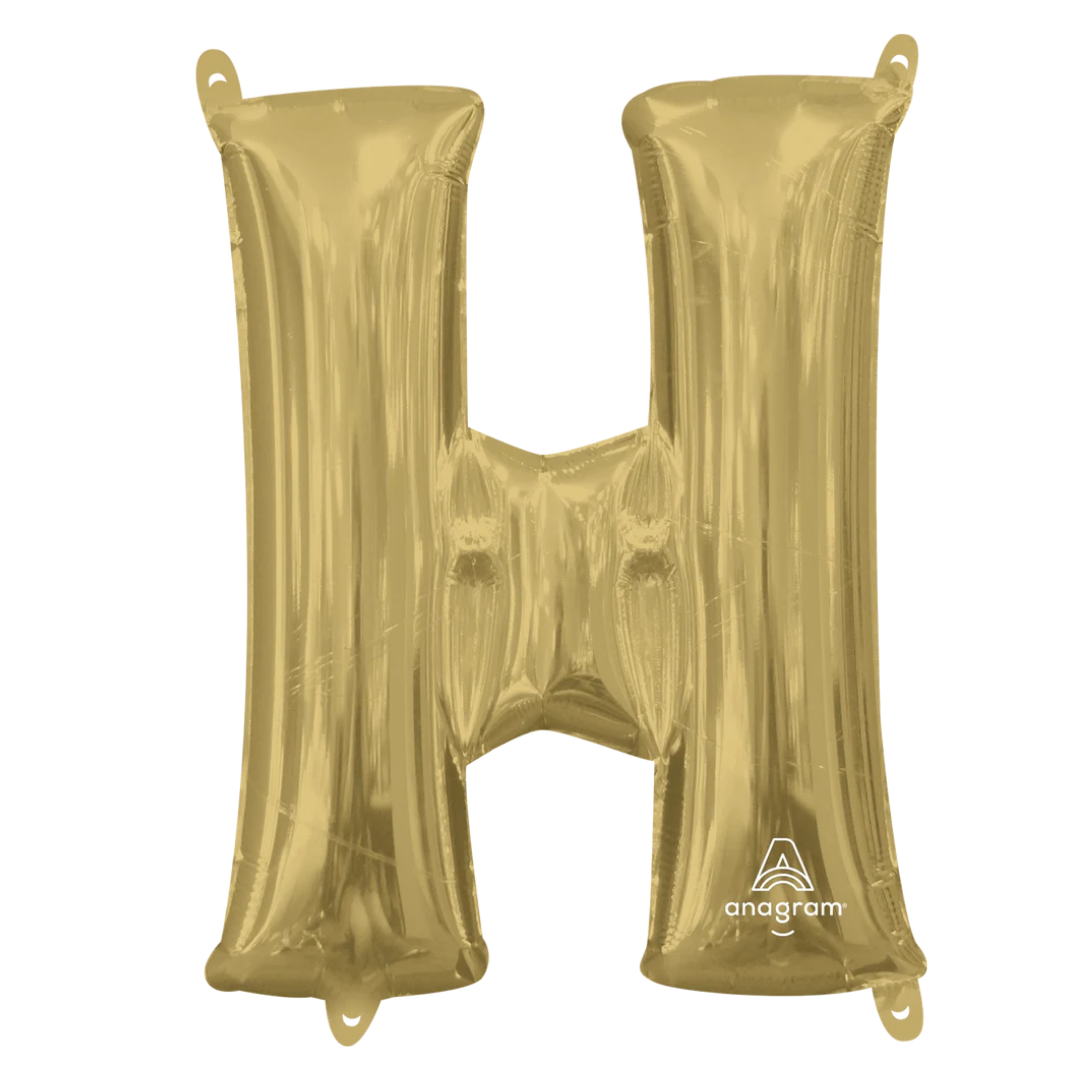 Foil White Gold Letter H