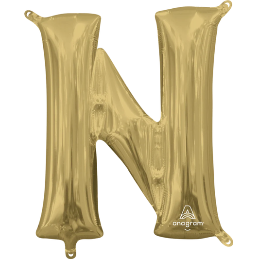 Foil White Gold Letter N