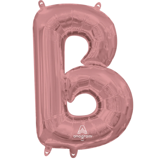 Foil Rose Gold Letter B