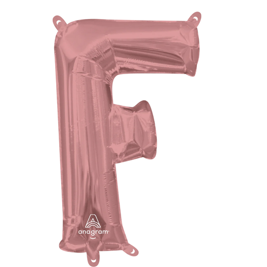 Foil Rose Gold Letter F