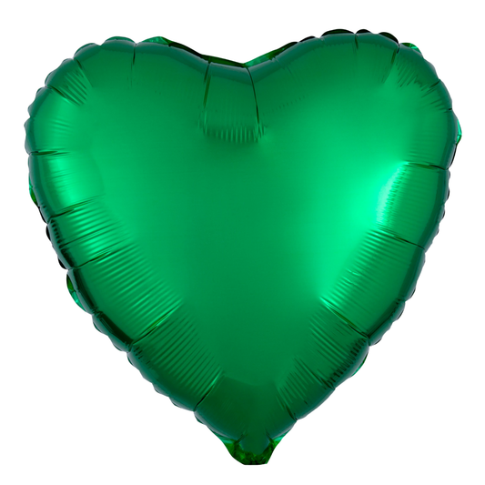 Heart Shape Foil Esmerald Green