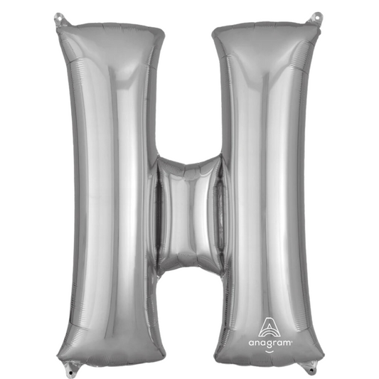 Foil Silver Letter H