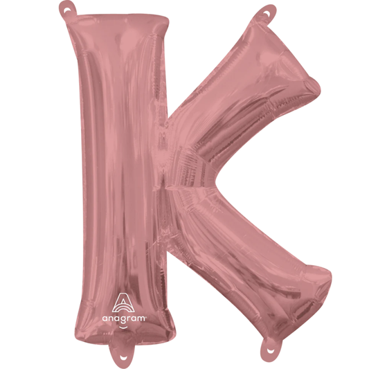 Foil Rose Gold Letter K