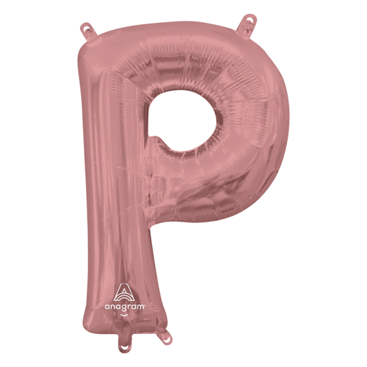 Foil Rose Gold Letter P