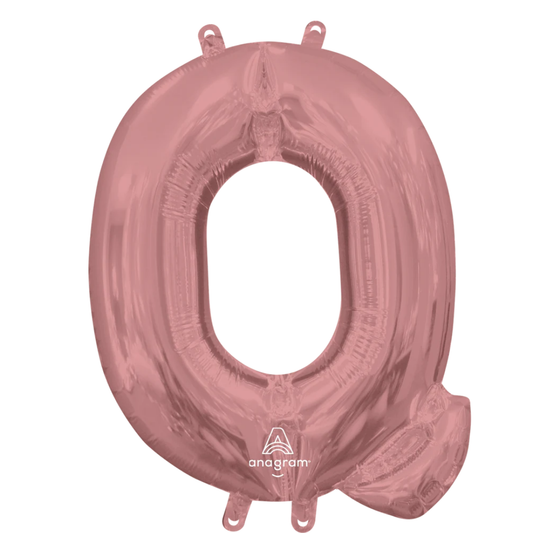 Foil Rose Gold Letter Q