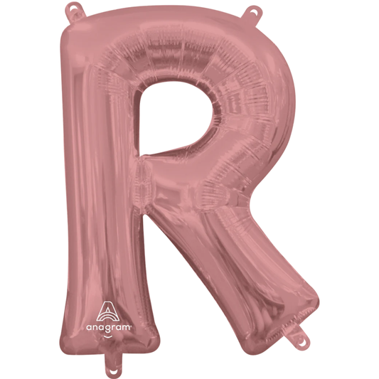 Foil Rose Gold Letter R