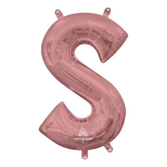 Foil Rose Gold Letter S