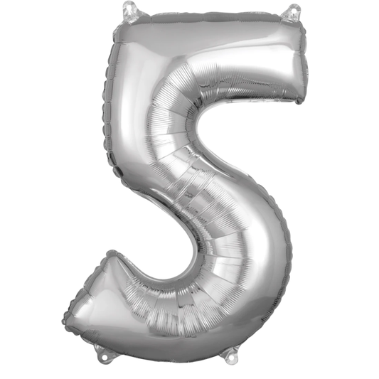 Foil Number Balloon 4 Silver