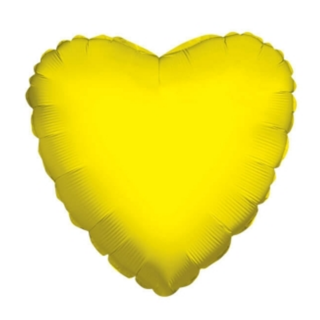 Papel de aluminio amarillo con forma de corazón