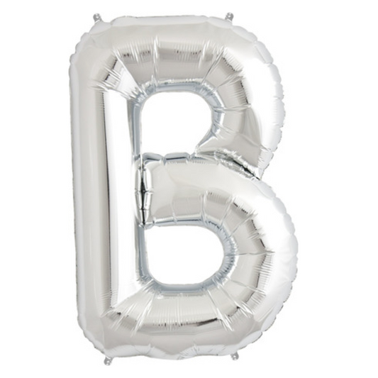 Foil Silver Letter B