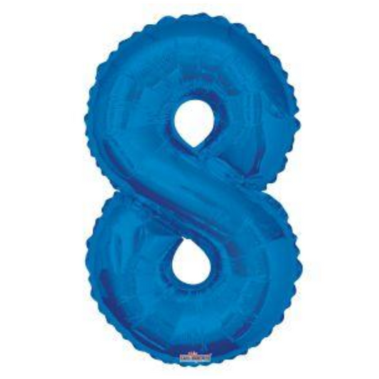 Foil Blue Number 8