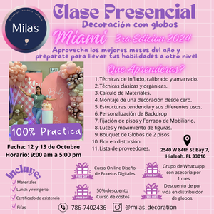 Curso Presencial de Decoración con Globos